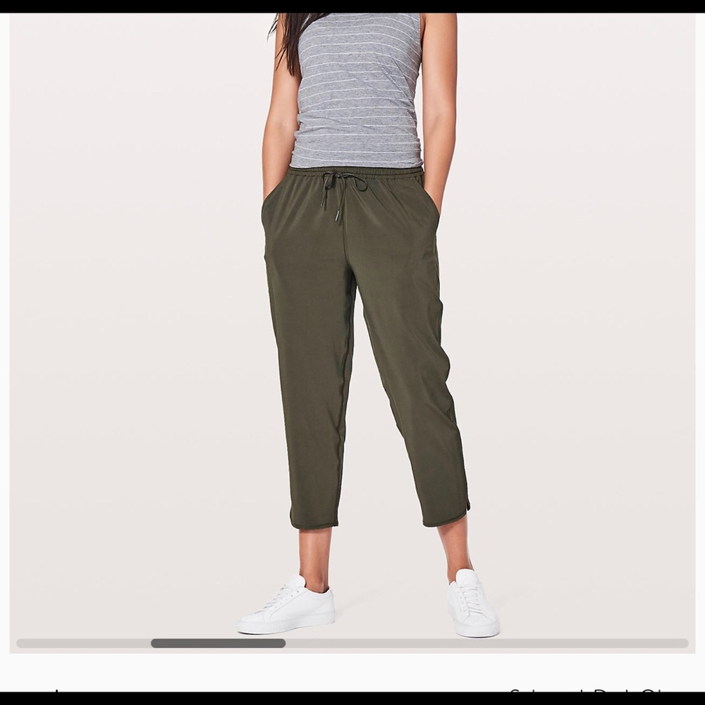 Lululemon Keep It Classic Crop Olive Green